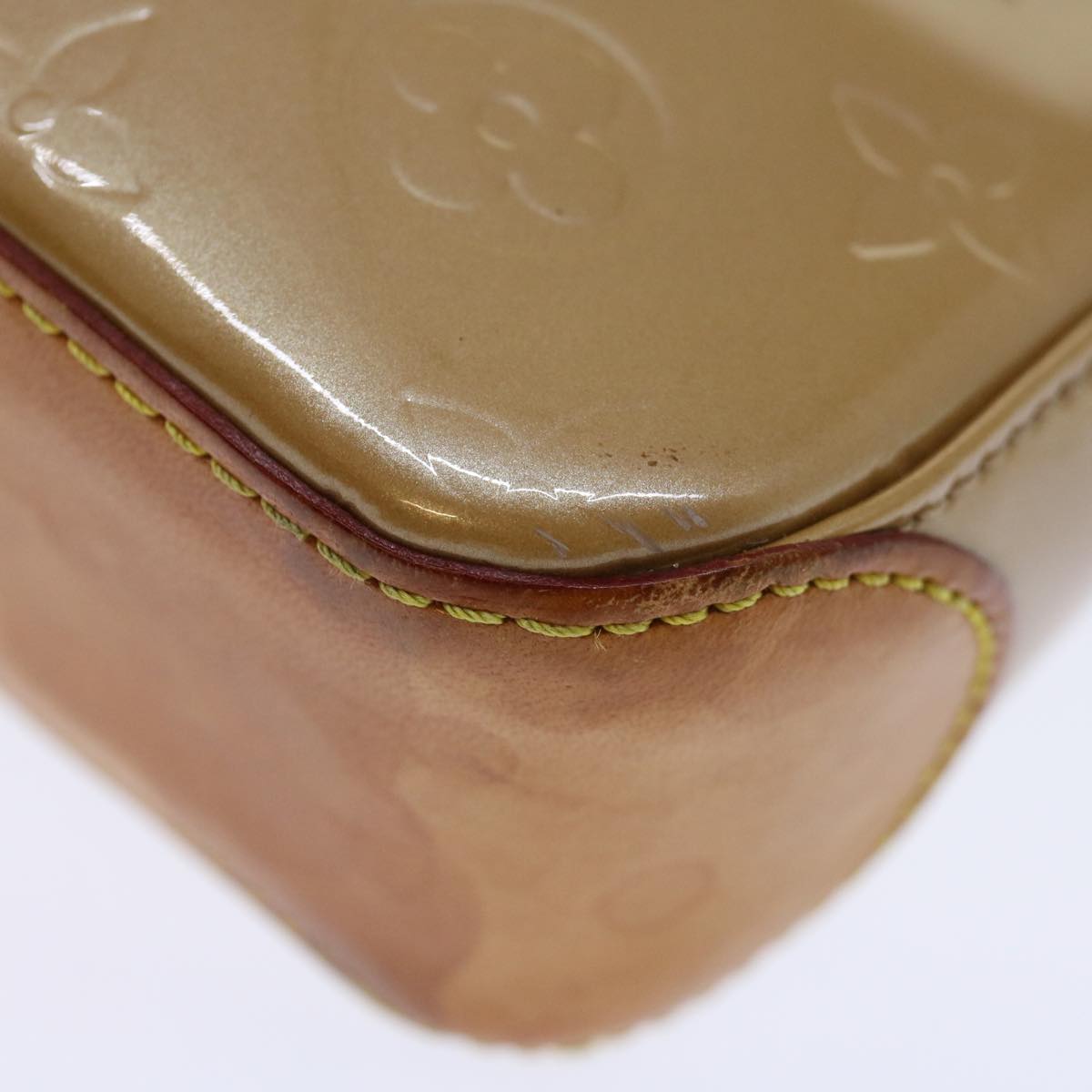LOUIS VUITTON Monogram Vernis Mallory Square Pouch Noisette M91197 70746