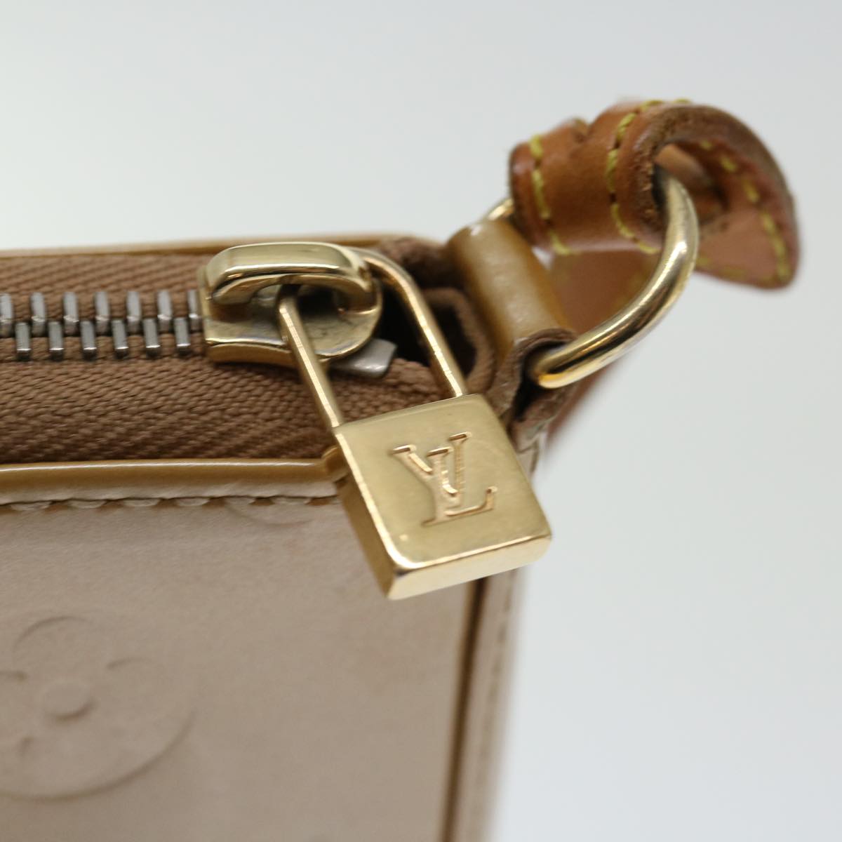 LOUIS VUITTON Monogram Vernis Mallory Square Pouch Noisette M91197 70746