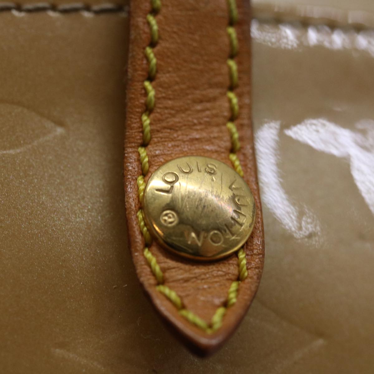LOUIS VUITTON Monogram Vernis Mallory Square Pouch Noisette M91197 70746
