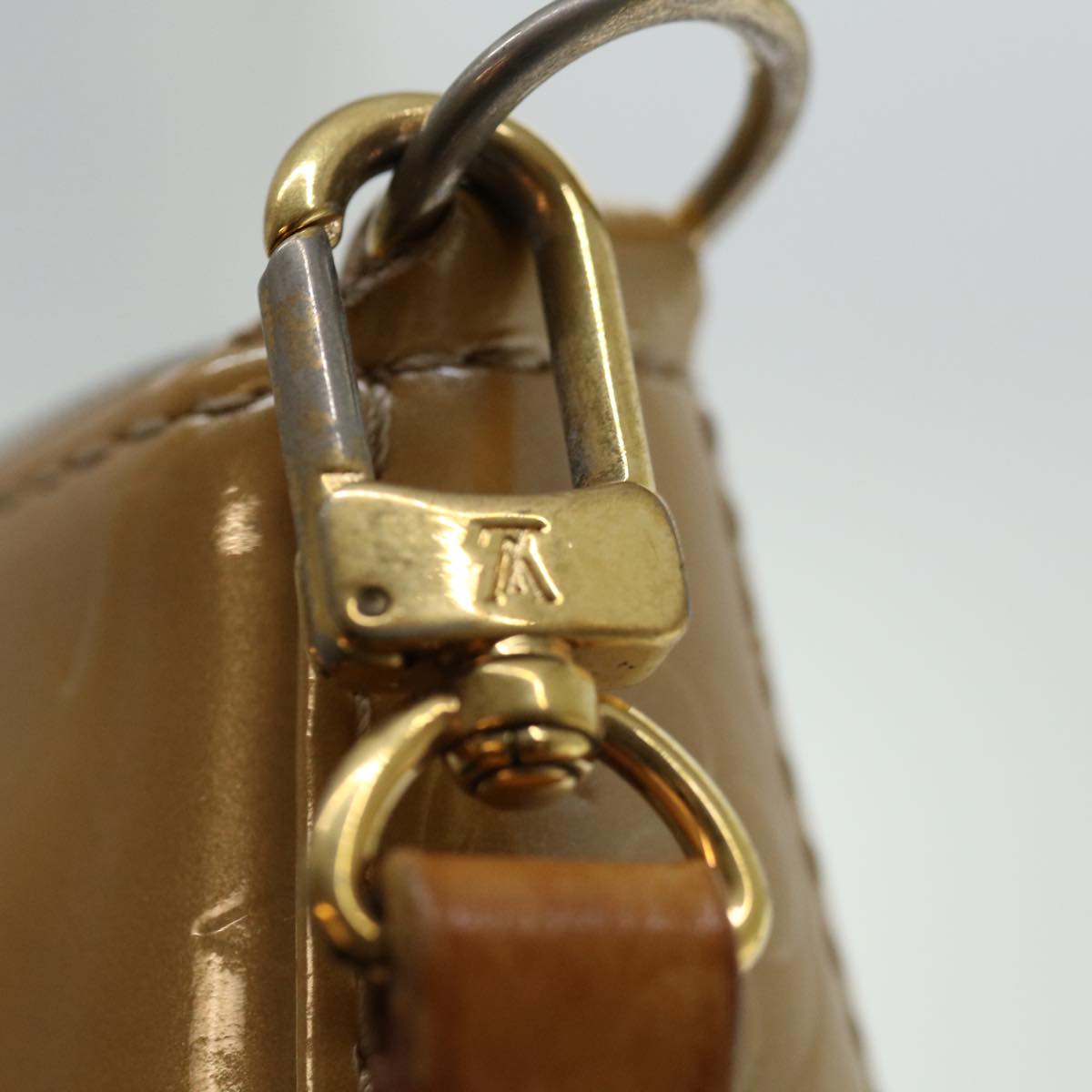 LOUIS VUITTON Monogram Vernis Mallory Square Pouch Noisette M91197 70746