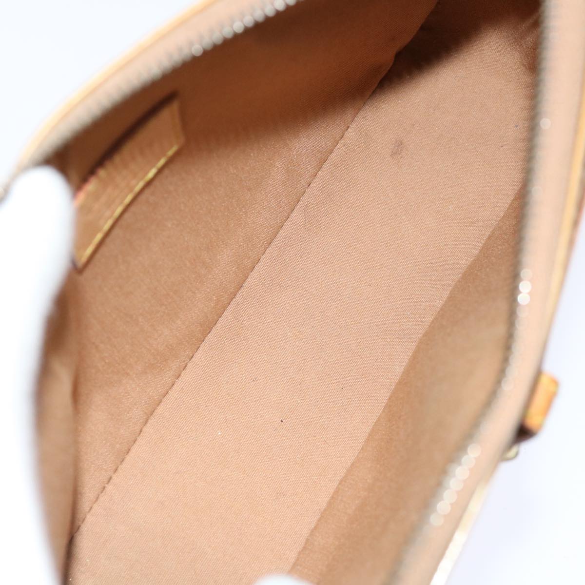 LOUIS VUITTON Monogram Vernis Mallory Square Pouch Noisette M91197 70746
