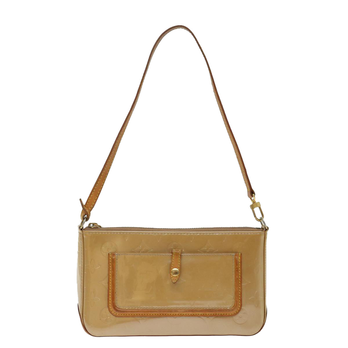 LOUIS VUITTON Monogram Vernis Mallory Square Pouch Noisette M91197 70746