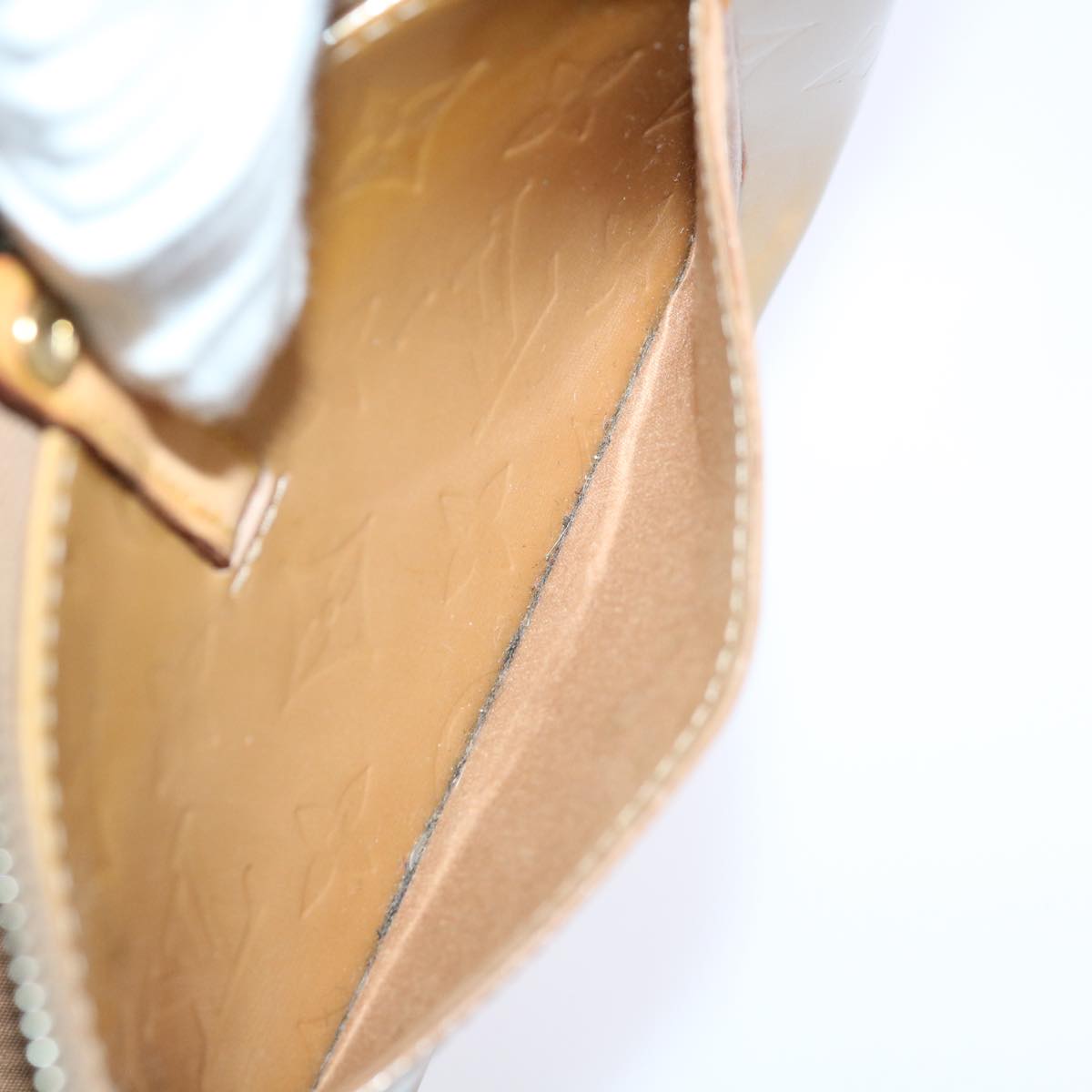 LOUIS VUITTON Monogram Vernis Mallory Square Pouch Noisette M91197 70746