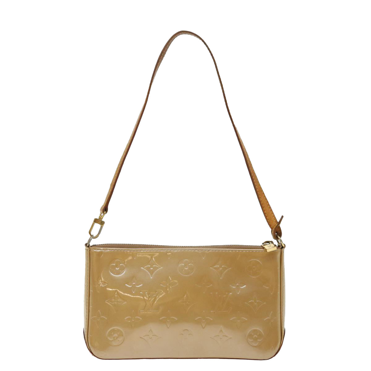 LOUIS VUITTON Monogram Vernis Mallory Square Pouch Noisette M91197 70746