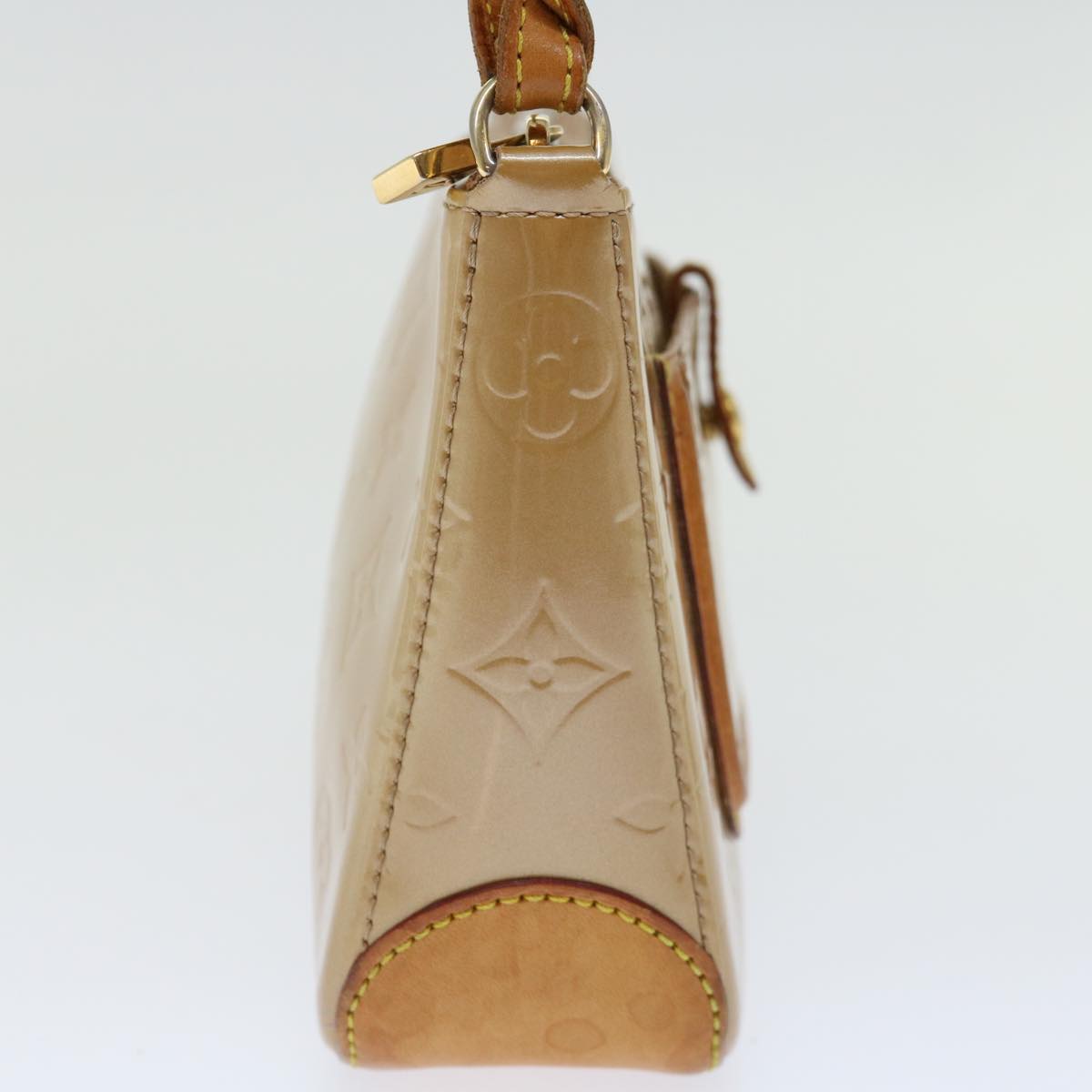 LOUIS VUITTON Monogram Vernis Mallory Square Pouch Noisette M91197 70746