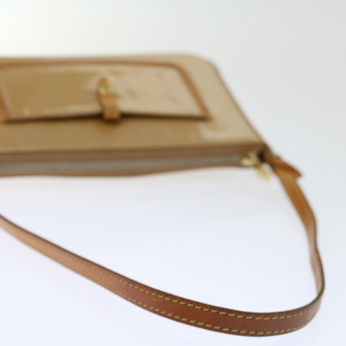 LOUIS VUITTON Monogram Vernis Mallory Square Pouch Noisette M91197 70746