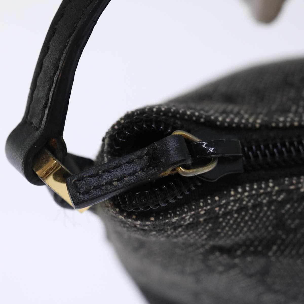 GUCCI GG Canvas Accessory Pouch Black 07198 70805