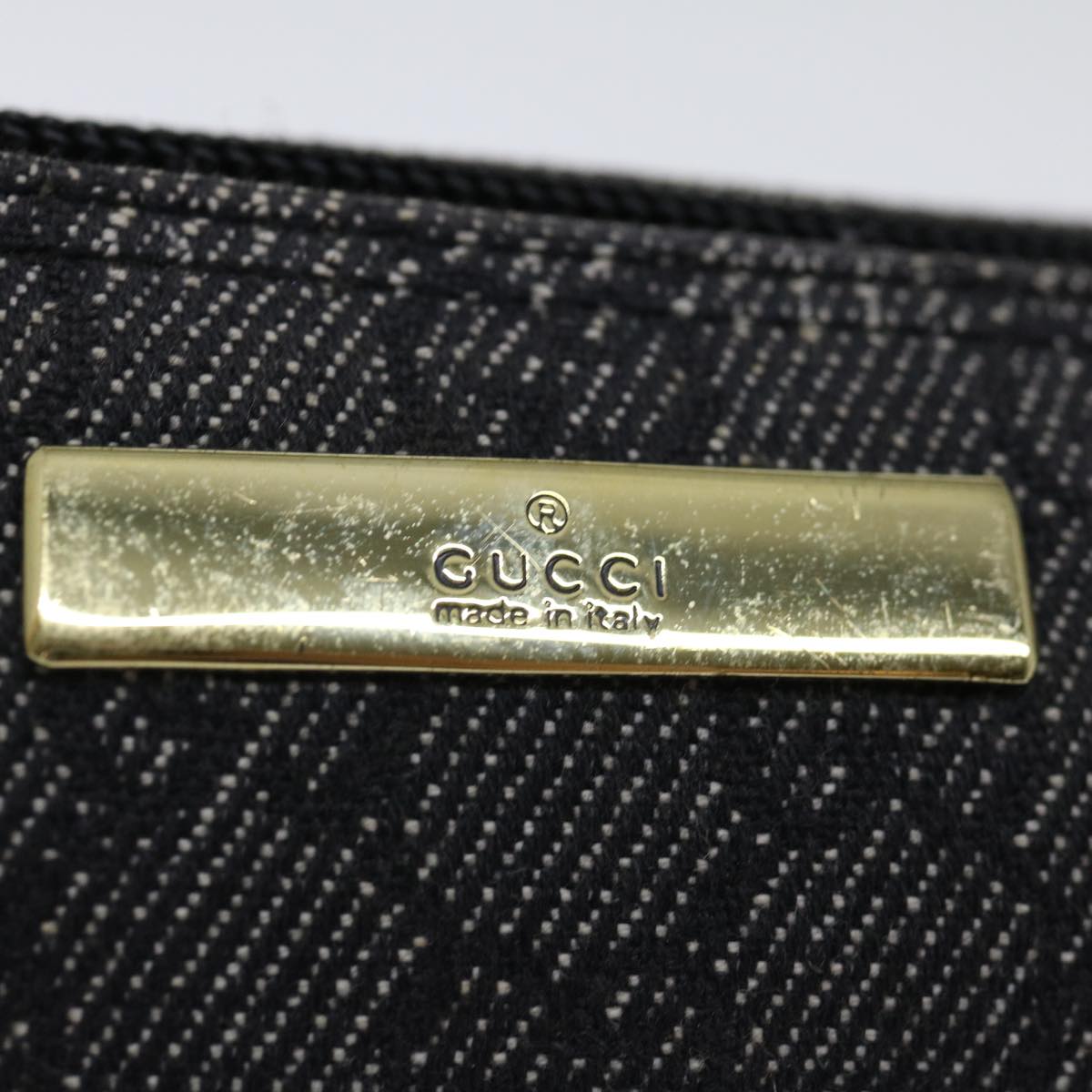 GUCCI GG Canvas Accessory Pouch Black 07198 70805