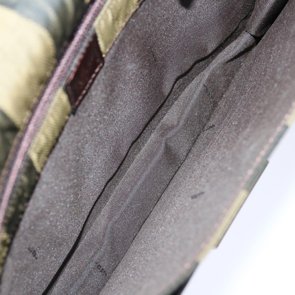 FENDI Pecan Canvas Clutch Bag Black 70820