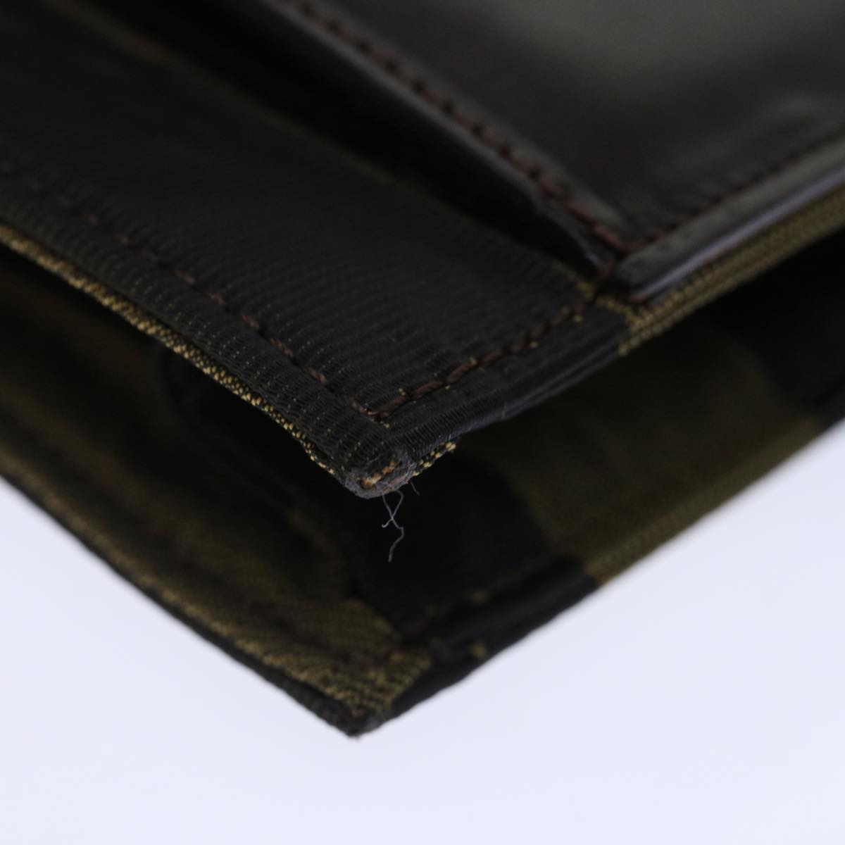 FENDI Pecan Canvas Clutch Bag Black 70820