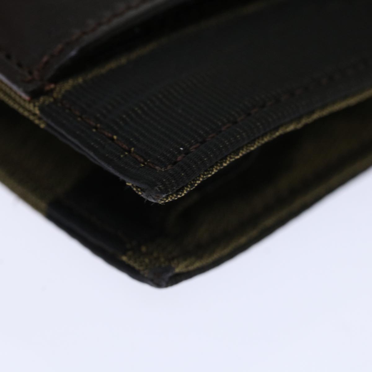 FENDI Pecan Canvas Clutch Bag Black 70820