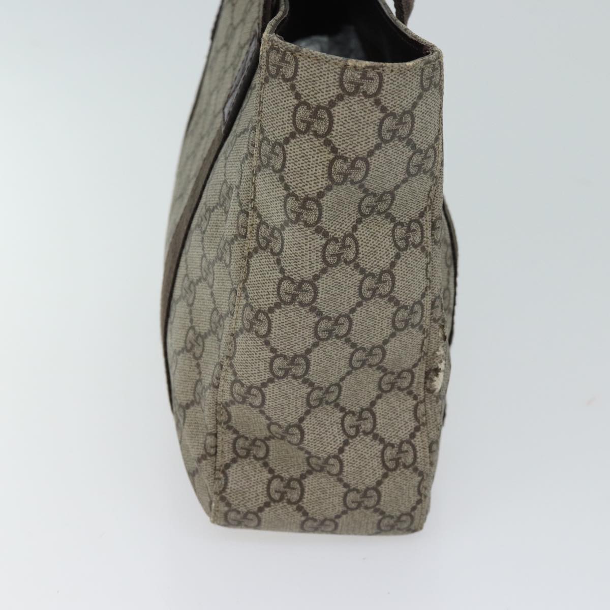 GUCCI GG Supreme Hand Bag PVC Beige 141976 70862