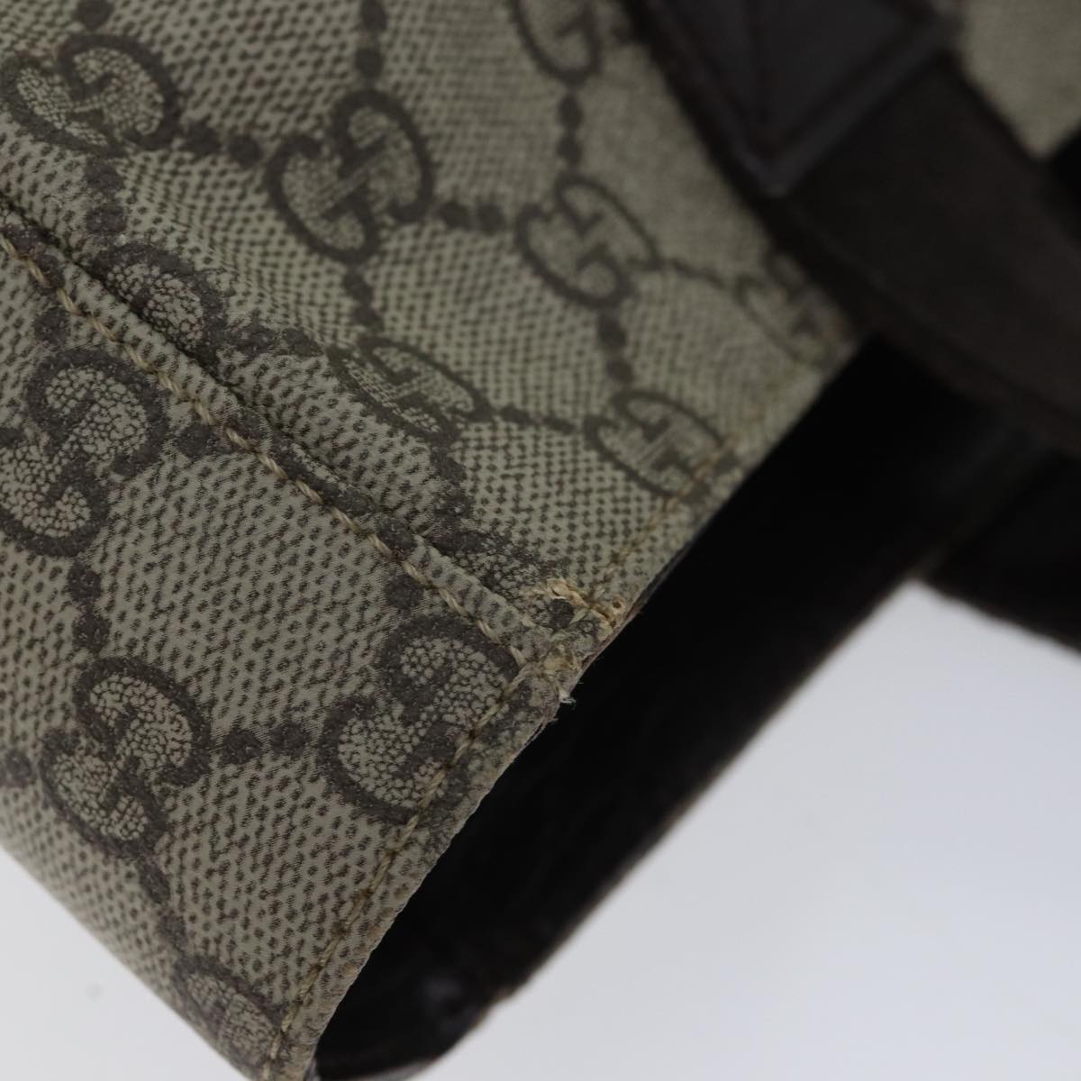 GUCCI GG Supreme Hand Bag PVC Beige 141976 70862