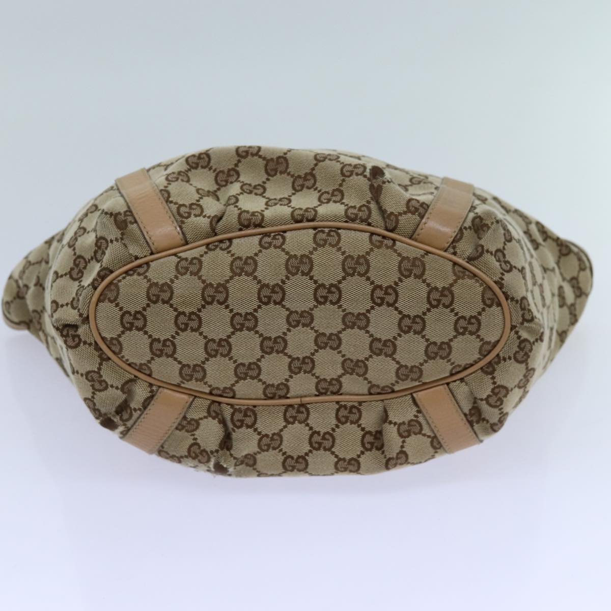 GUCCI GG Canvas Shoulder Bag Beige 211982 70870