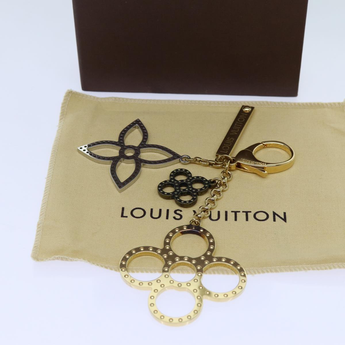 LOUIS VUITTON Bijou Sac Tapage Charm Gold Silver M65722 LV 70875