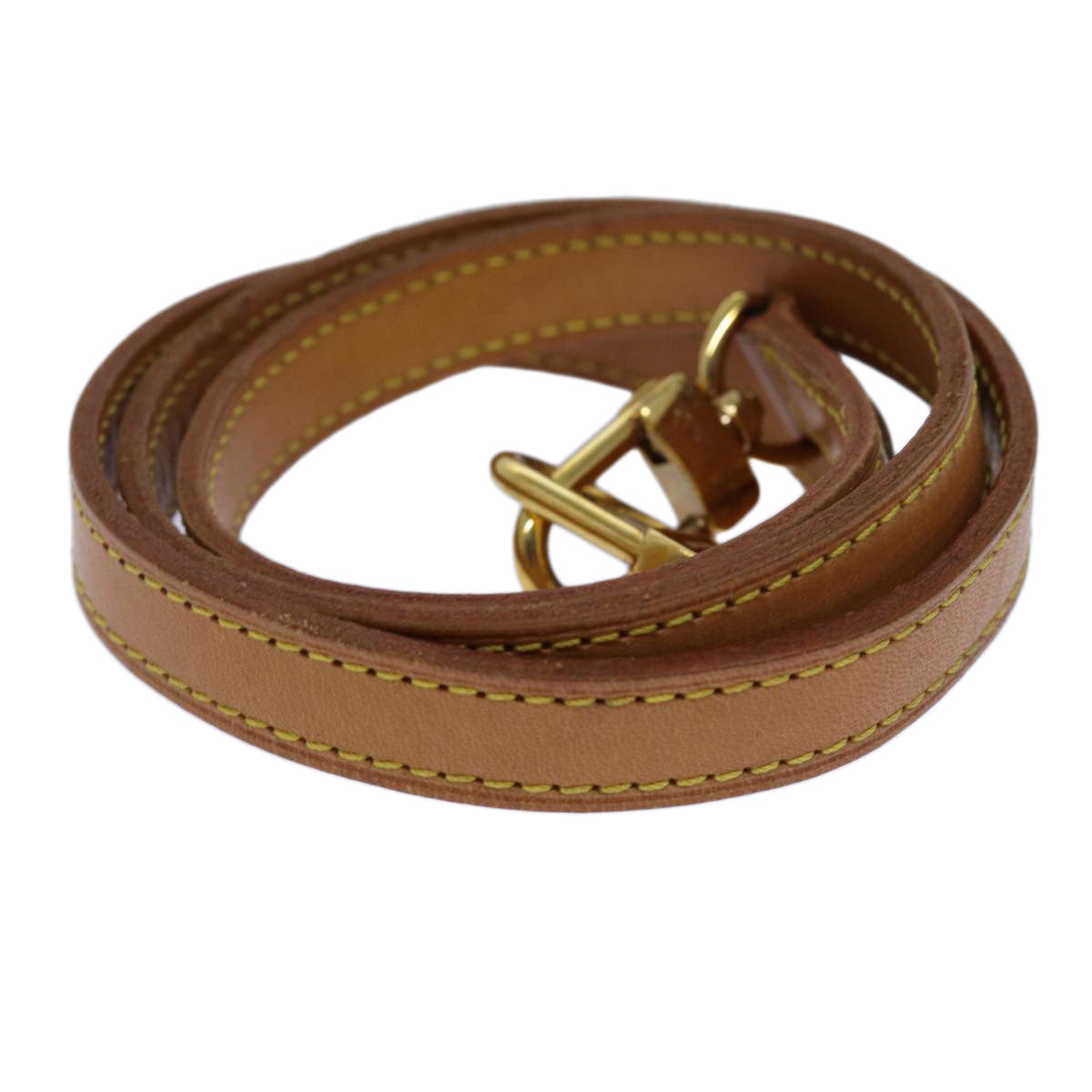 LOUIS VUITTON Shoulder Strap Leather 35.4"" Beige LV 70879