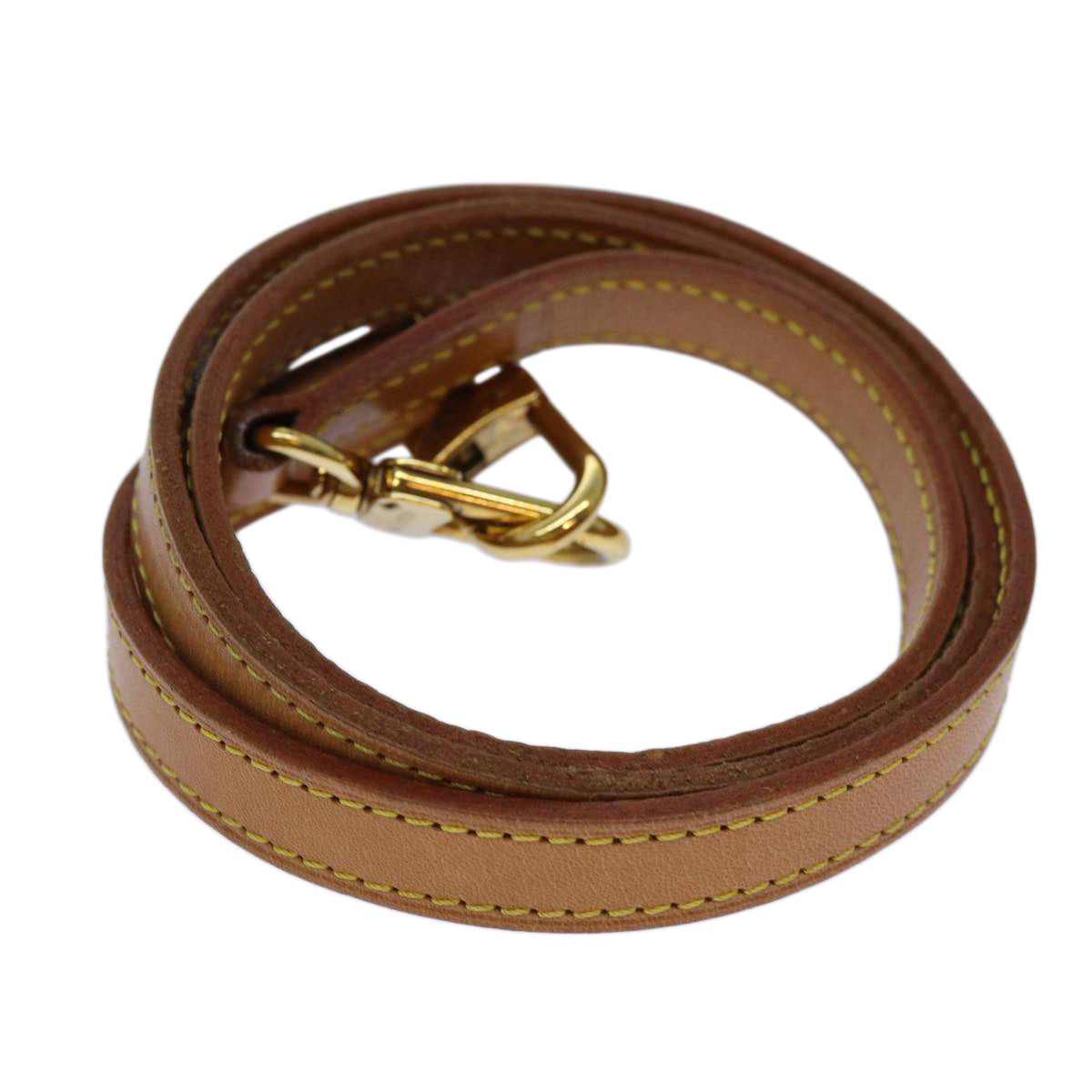 LOUIS VUITTON Shoulder Strap Leather 35.4"" Beige LV 70879