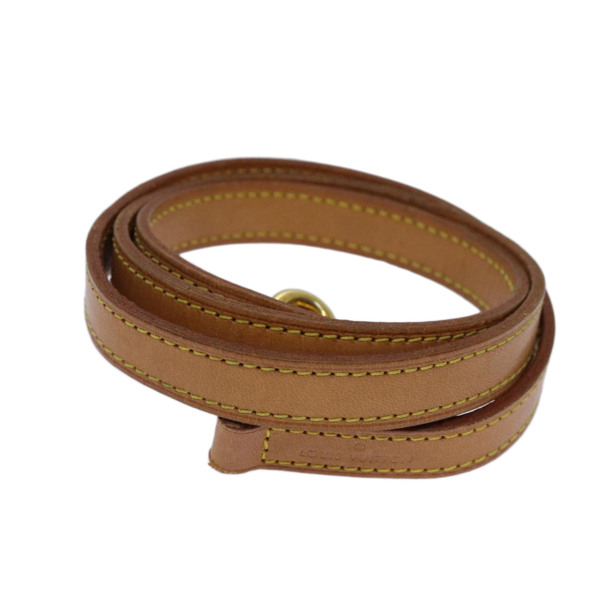LOUIS VUITTON Shoulder Strap Leather 35.4"" Beige LV 70879