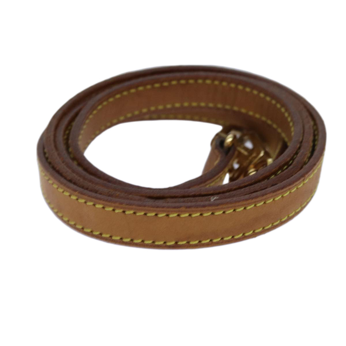 LOUIS VUITTON Shoulder Strap Leather 43.3"" Beige LV 70880