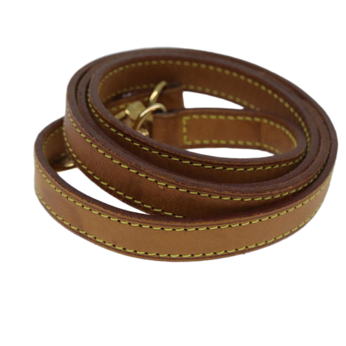 LOUIS VUITTON Shoulder Strap Leather 43.3"" Beige LV 70880