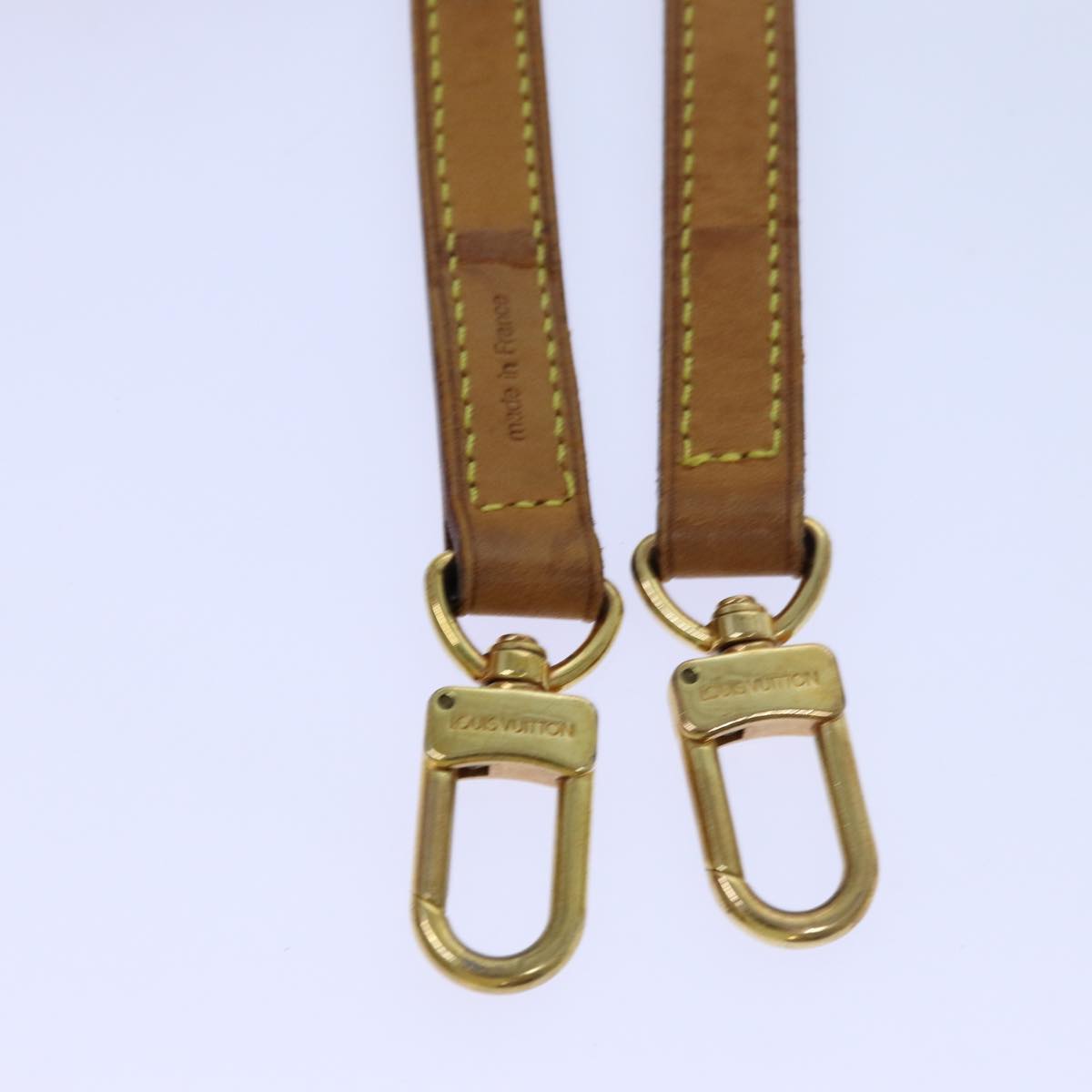 LOUIS VUITTON Shoulder Strap Leather 43.3"" Beige LV 70880
