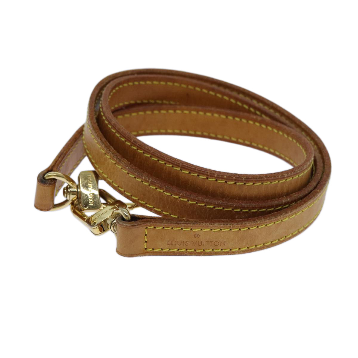 LOUIS VUITTON Shoulder Strap Leather 35.4"" Beige LV 70881
