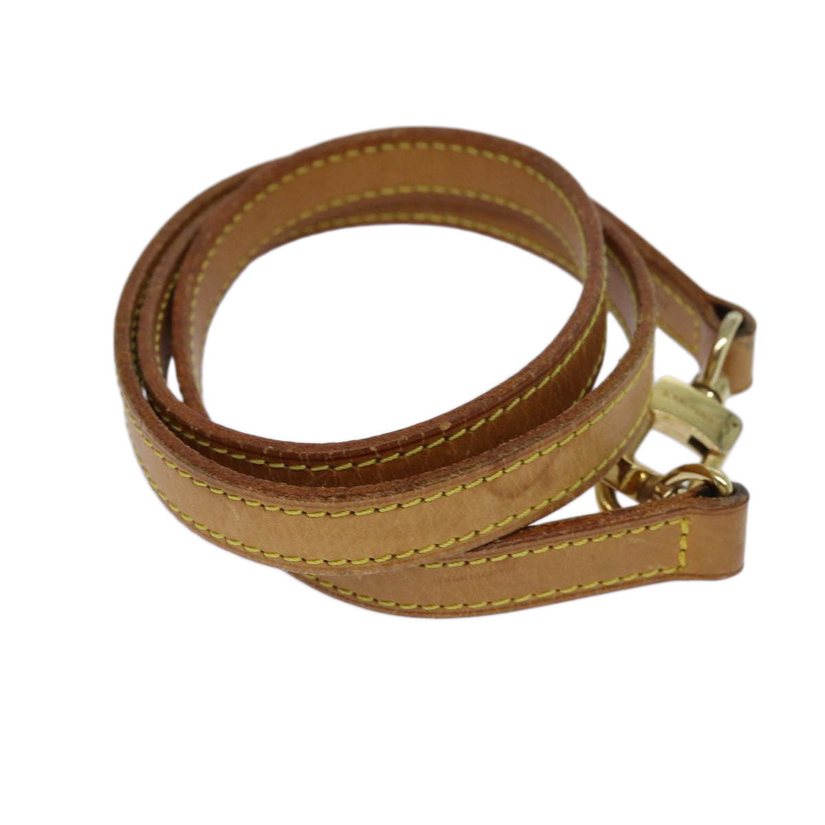 LOUIS VUITTON Shoulder Strap Leather 35.4"" Beige LV 70881