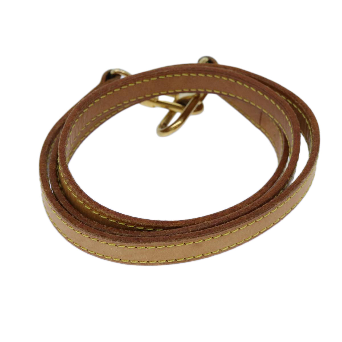 LOUIS VUITTON Shoulder Strap Leather 35.4"" Beige LV 70881