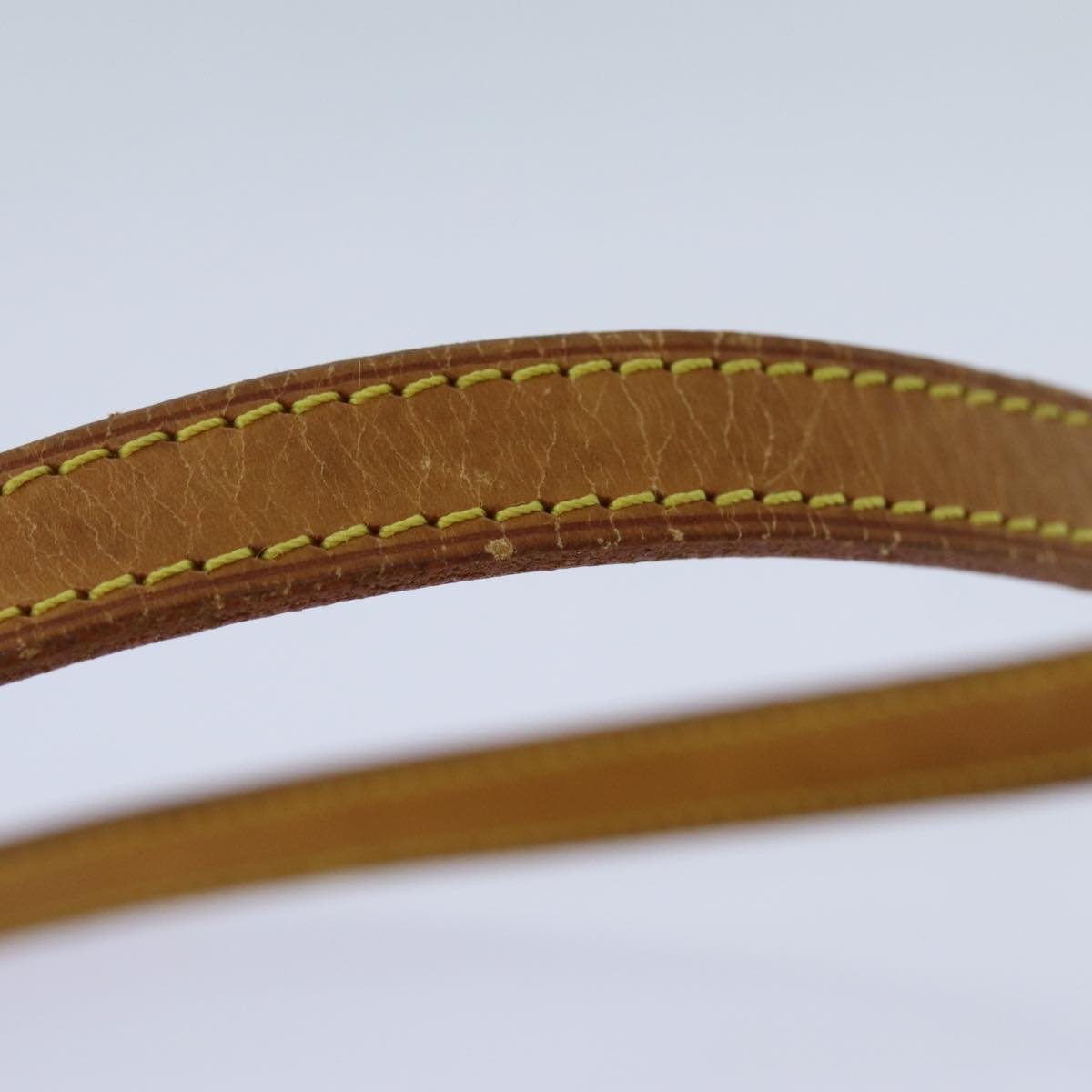 LOUIS VUITTON Shoulder Strap Leather 35.4"" Beige LV 70881