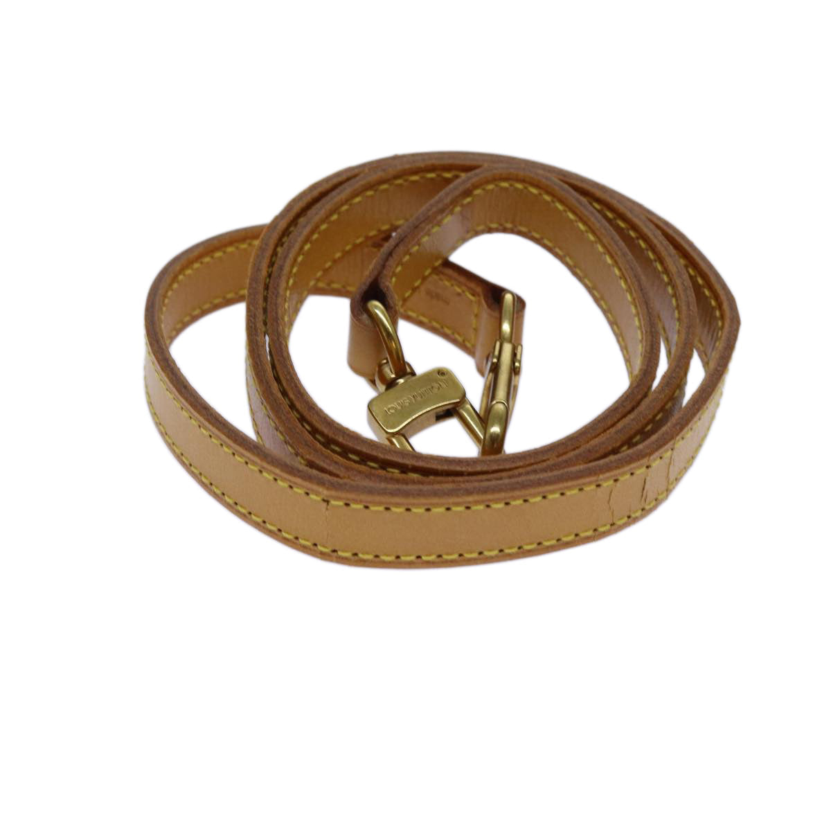 LOUIS VUITTON Shoulder Strap Leather 36.2"" Beige LV 70883