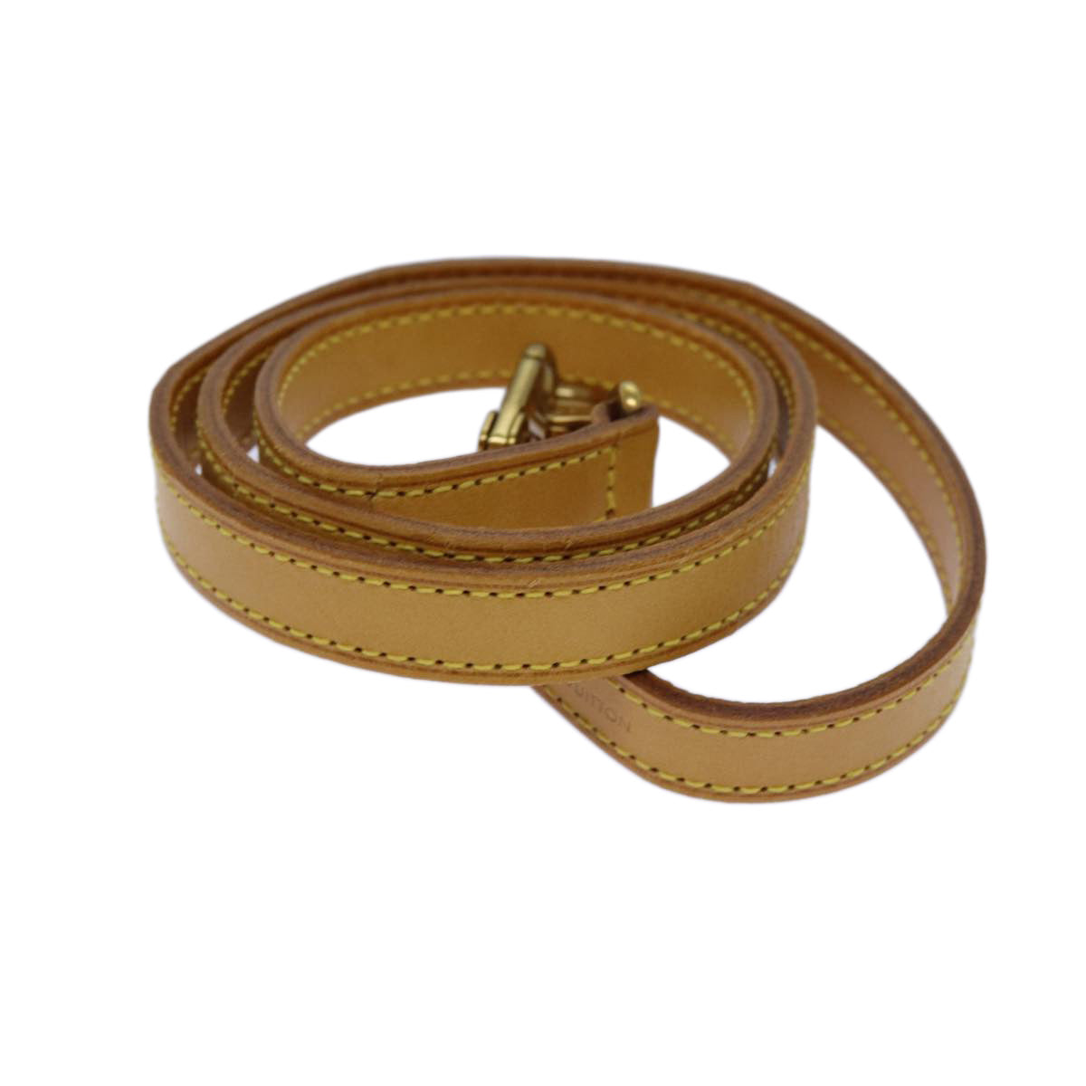 LOUIS VUITTON Shoulder Strap Leather 36.2"" Beige LV 70883