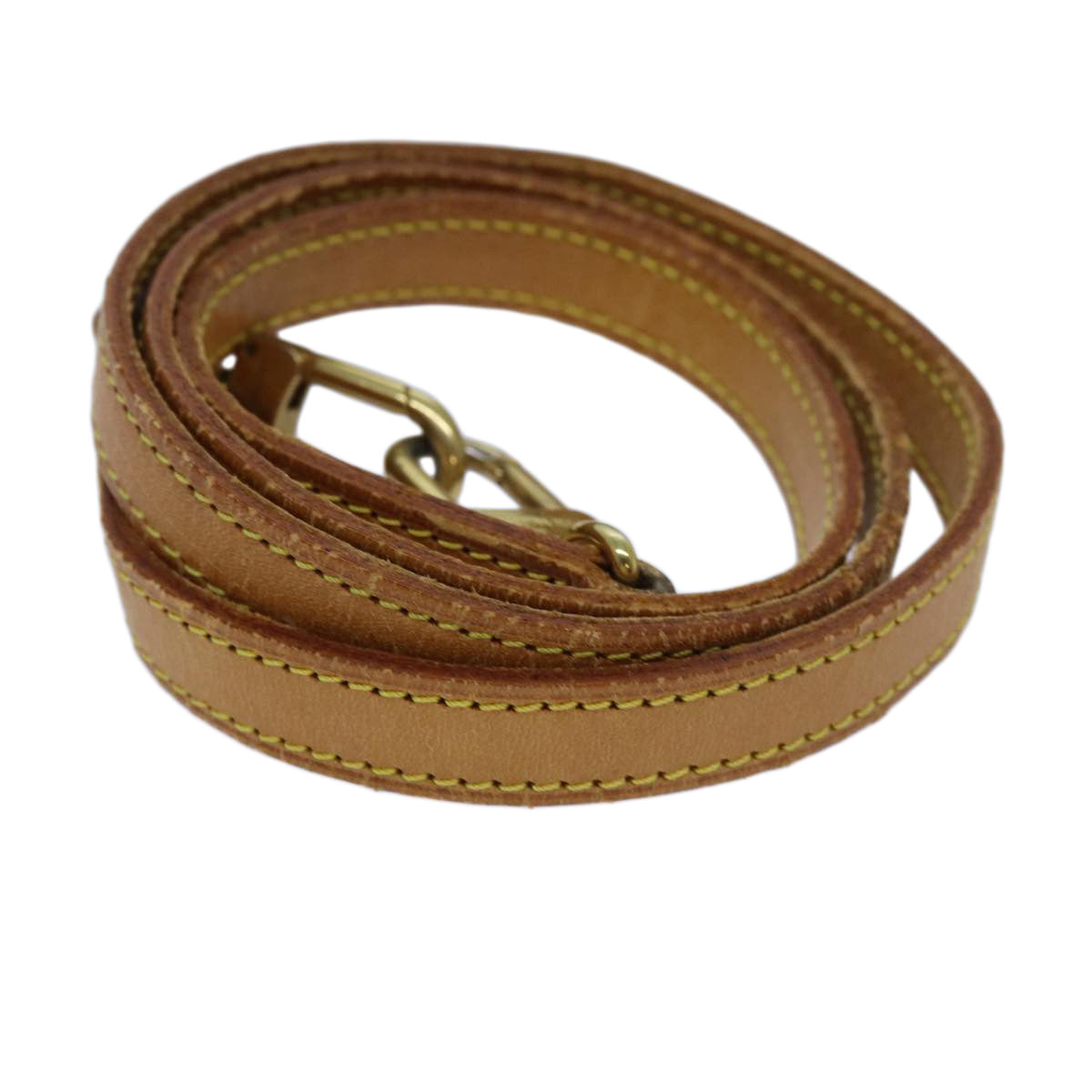 LOUIS VUITTON Shoulder Strap Leather 35.8"" Beige LV 70884