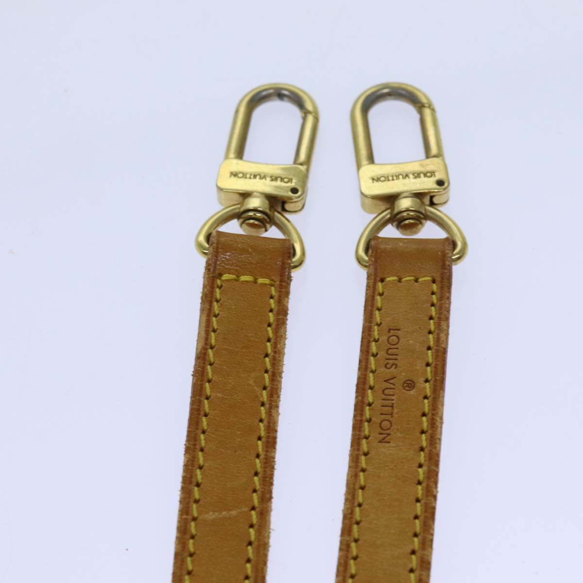 LOUIS VUITTON Shoulder Strap Leather 35.8"" Beige LV 70884
