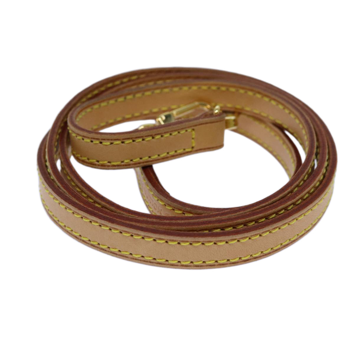 LOUIS VUITTON Shoulder Strap Leather 45.3"" Beige LV 70885