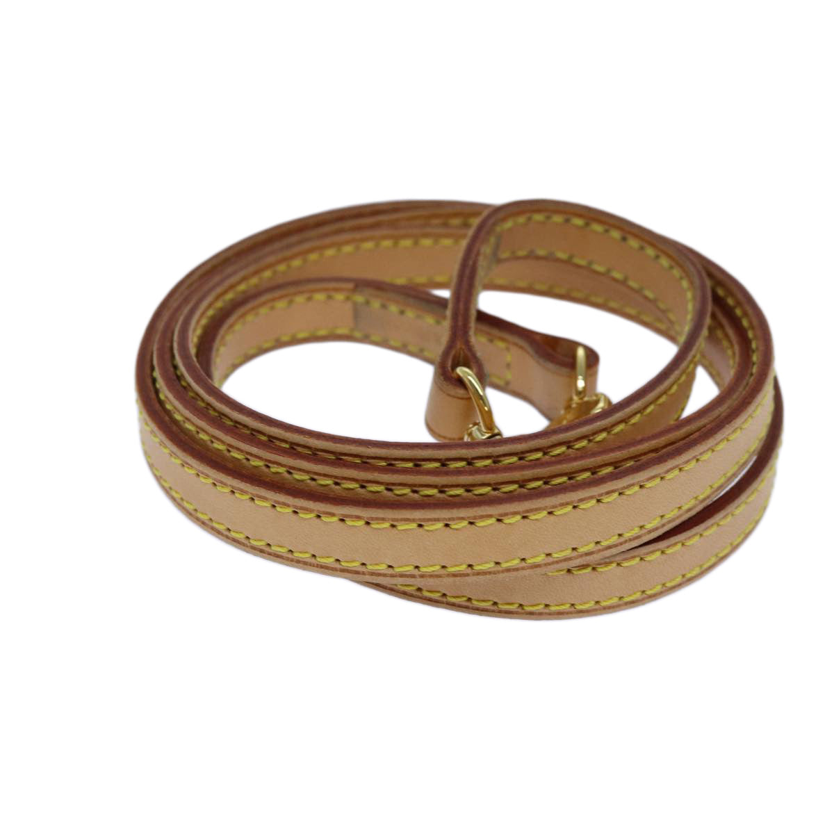 LOUIS VUITTON Shoulder Strap Leather 45.3"" Beige LV 70885