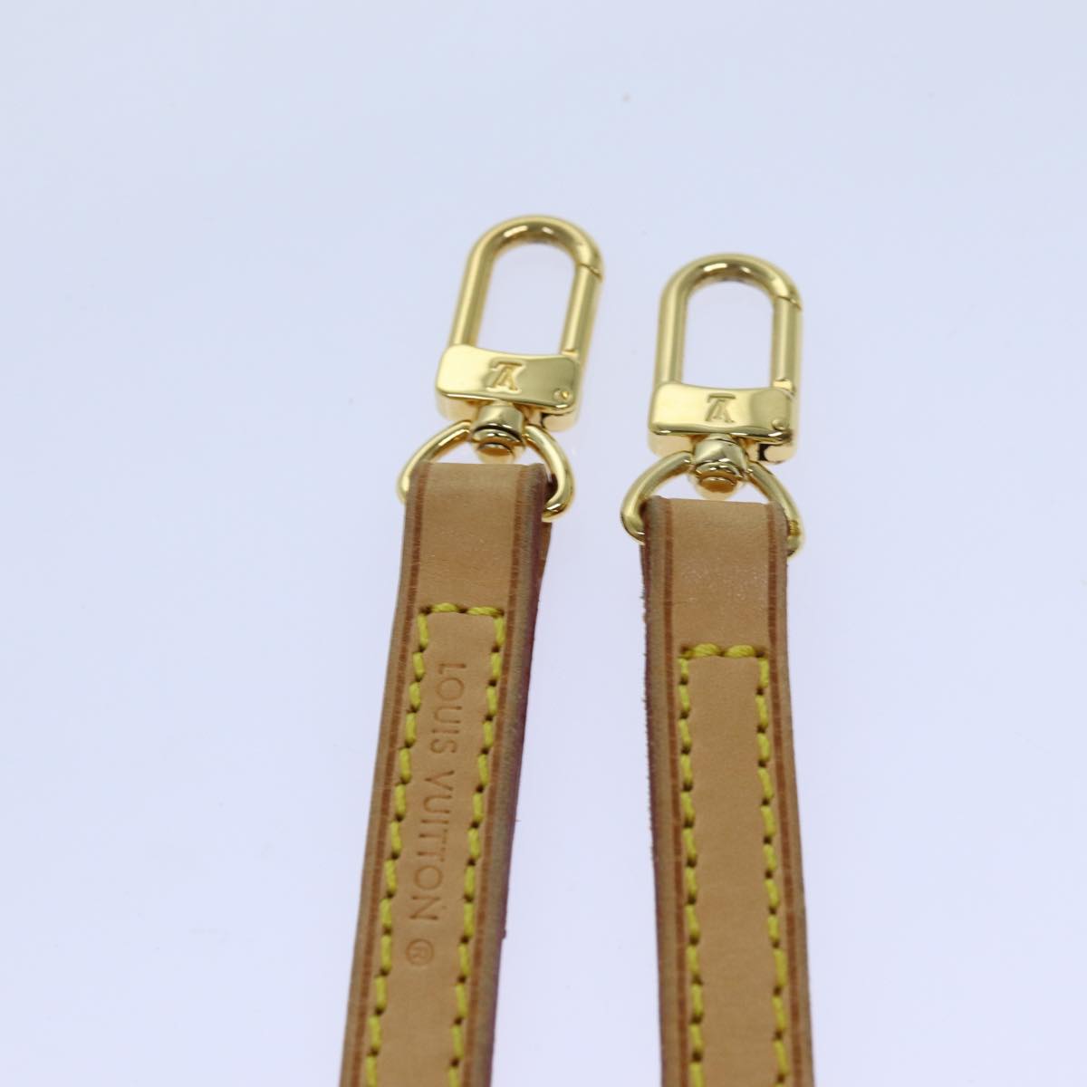 LOUIS VUITTON Shoulder Strap Leather 45.3"" Beige LV 70885