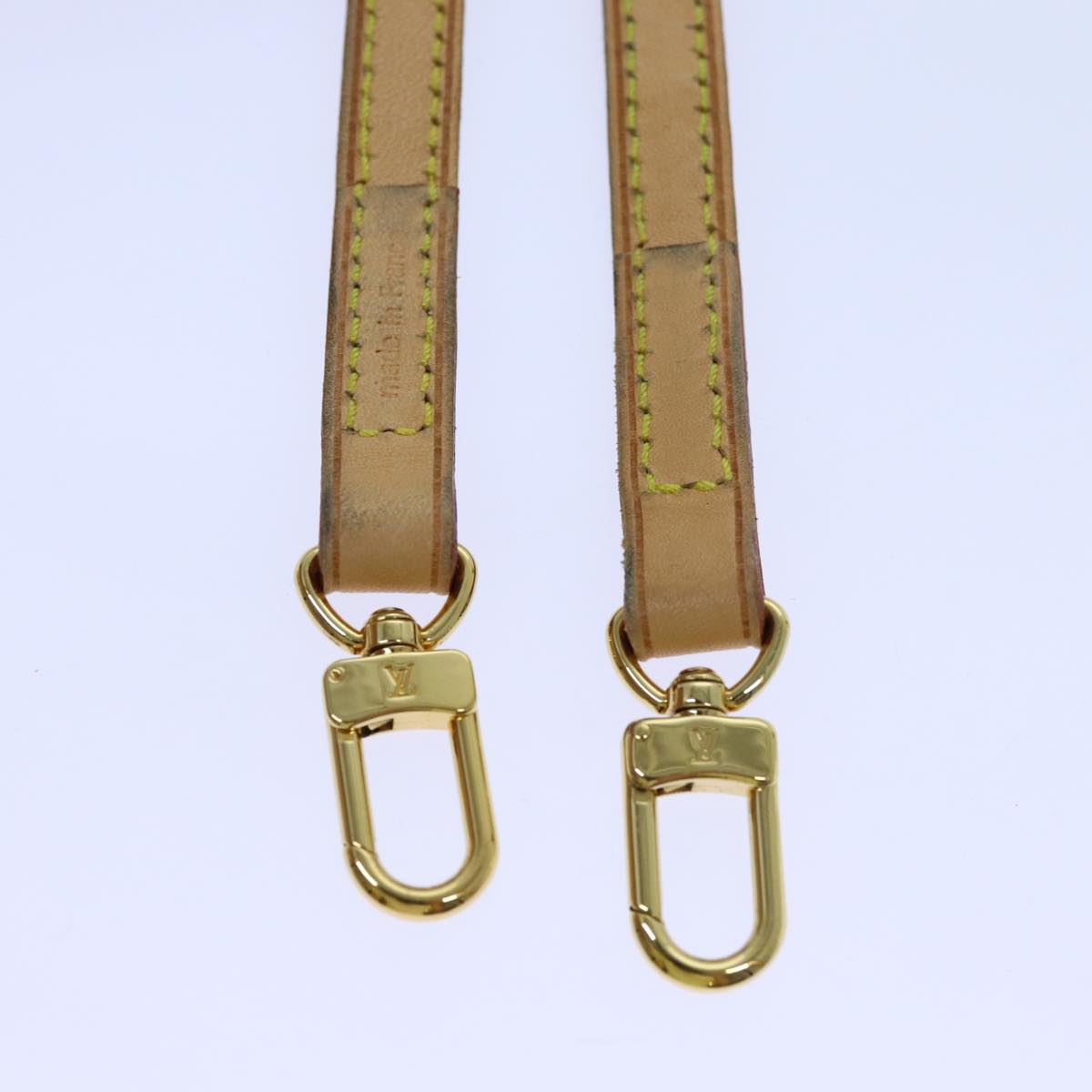 LOUIS VUITTON Shoulder Strap Leather 45.3"" Beige LV 70885