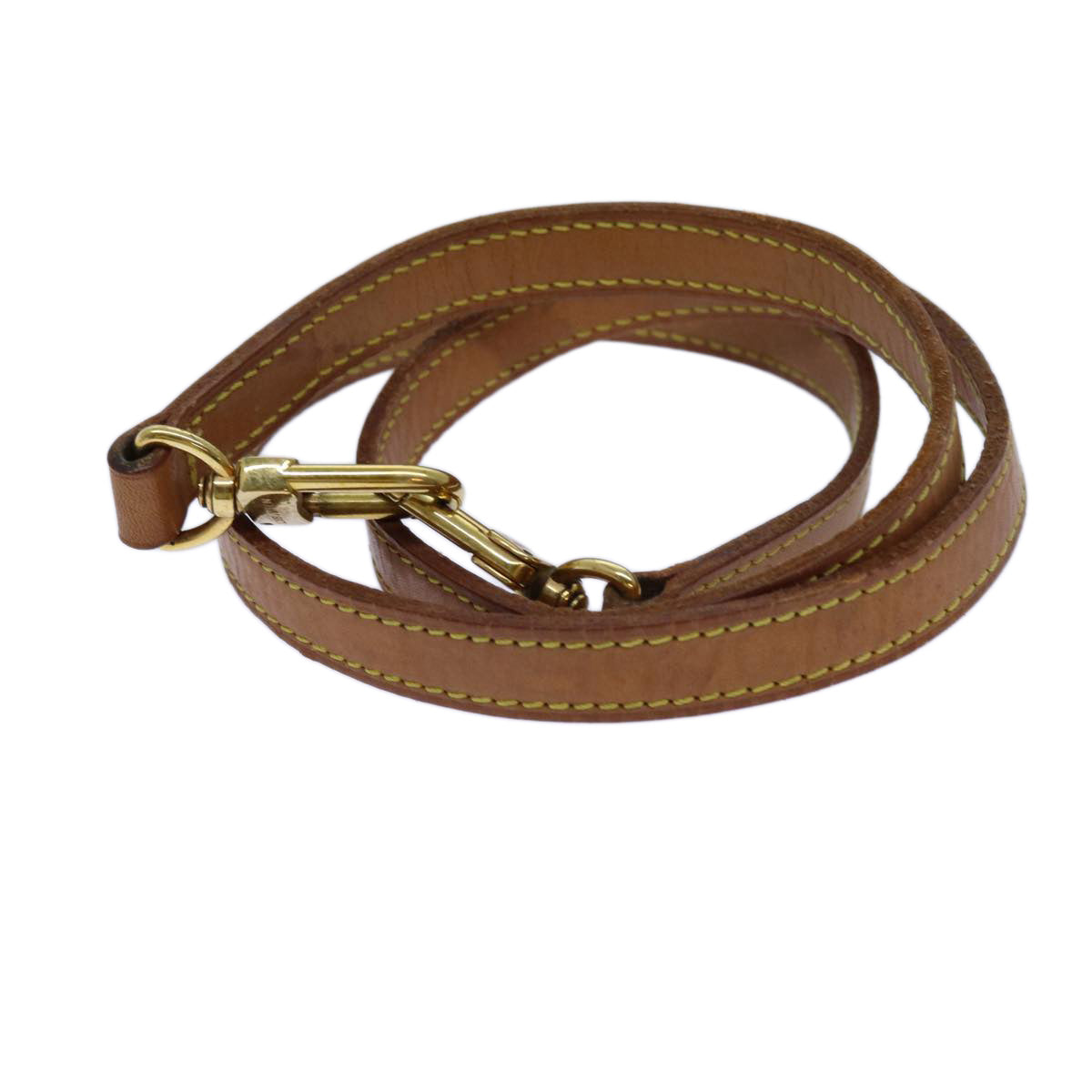 LOUIS VUITTON Shoulder Strap Leather 35.4"" Beige LV 70889