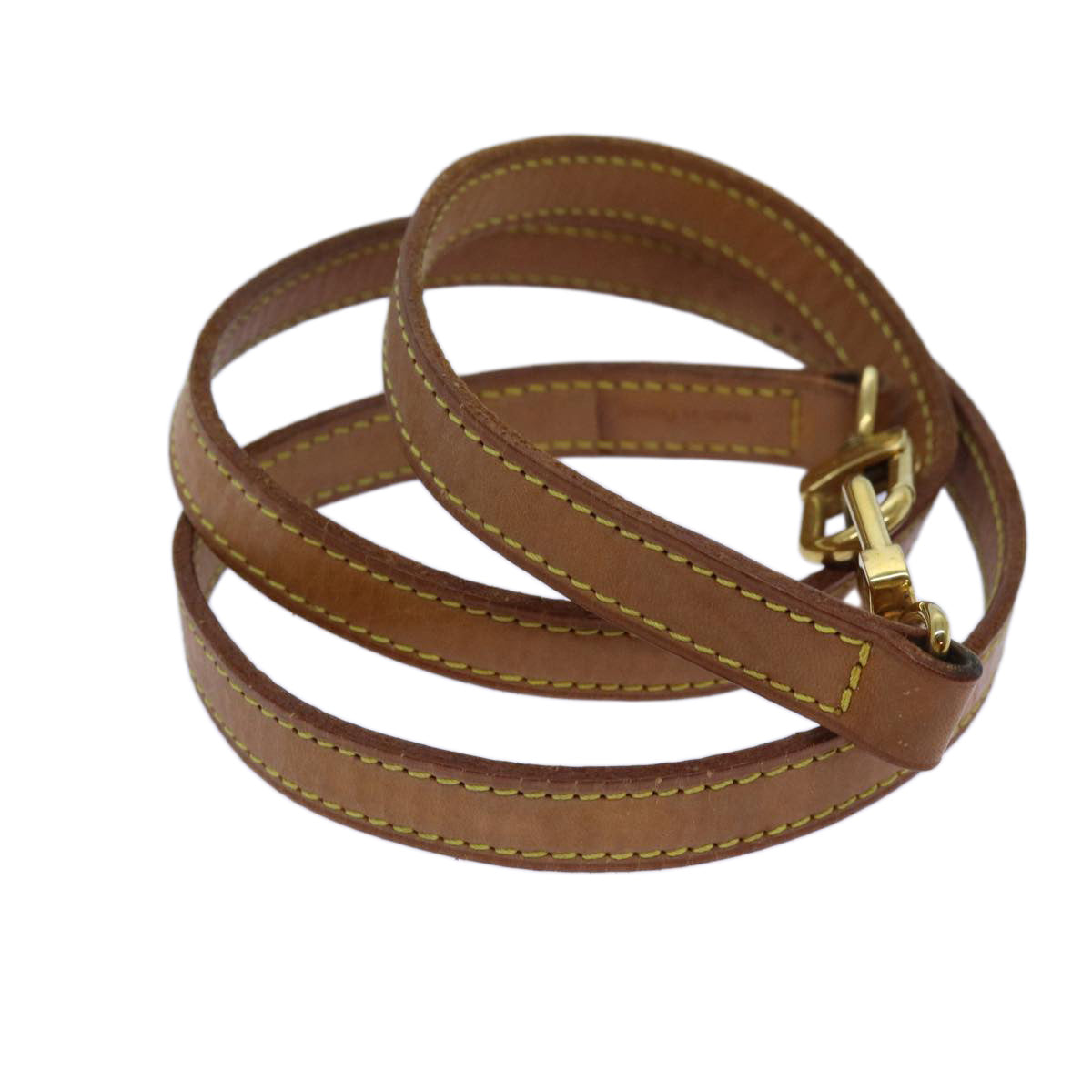 LOUIS VUITTON Shoulder Strap Leather 35.4"" Beige LV 70889