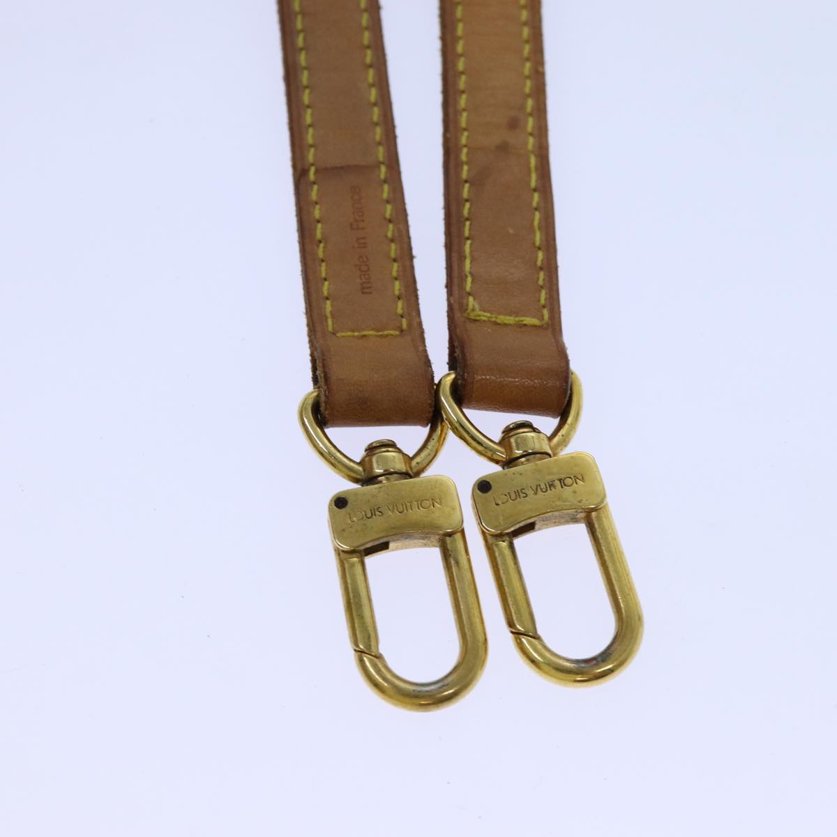 LOUIS VUITTON Shoulder Strap Leather 35.4"" Beige LV 70889