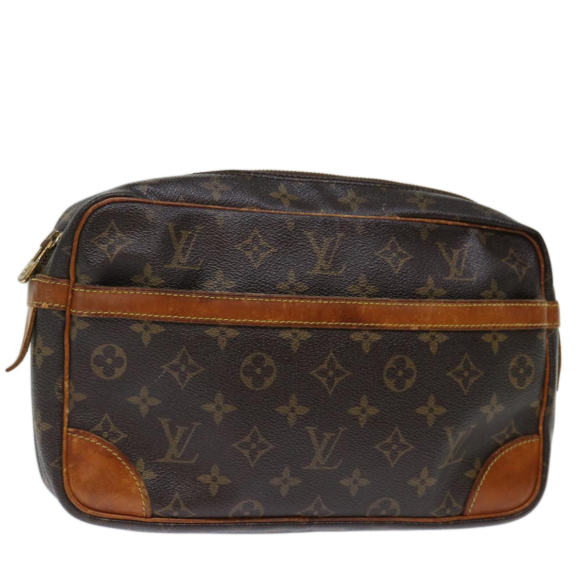 LOUIS VUITTON Monogram Compiegne 28 Clutch Bag M51845 LV 70899