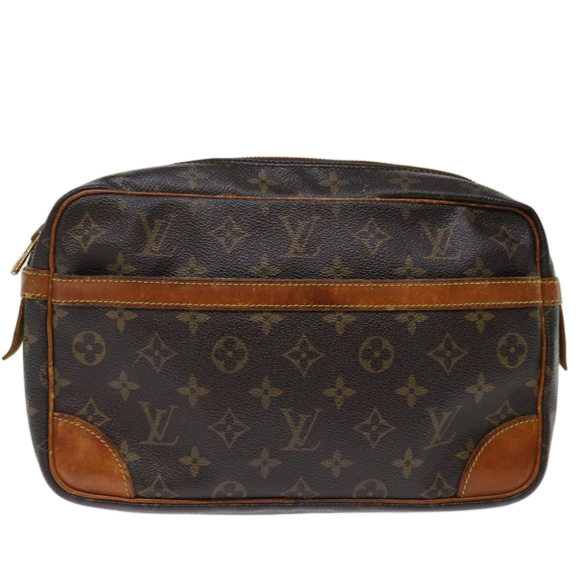 LOUIS VUITTON Monogram Compiegne 28 Clutch Bag M51845 LV 70899