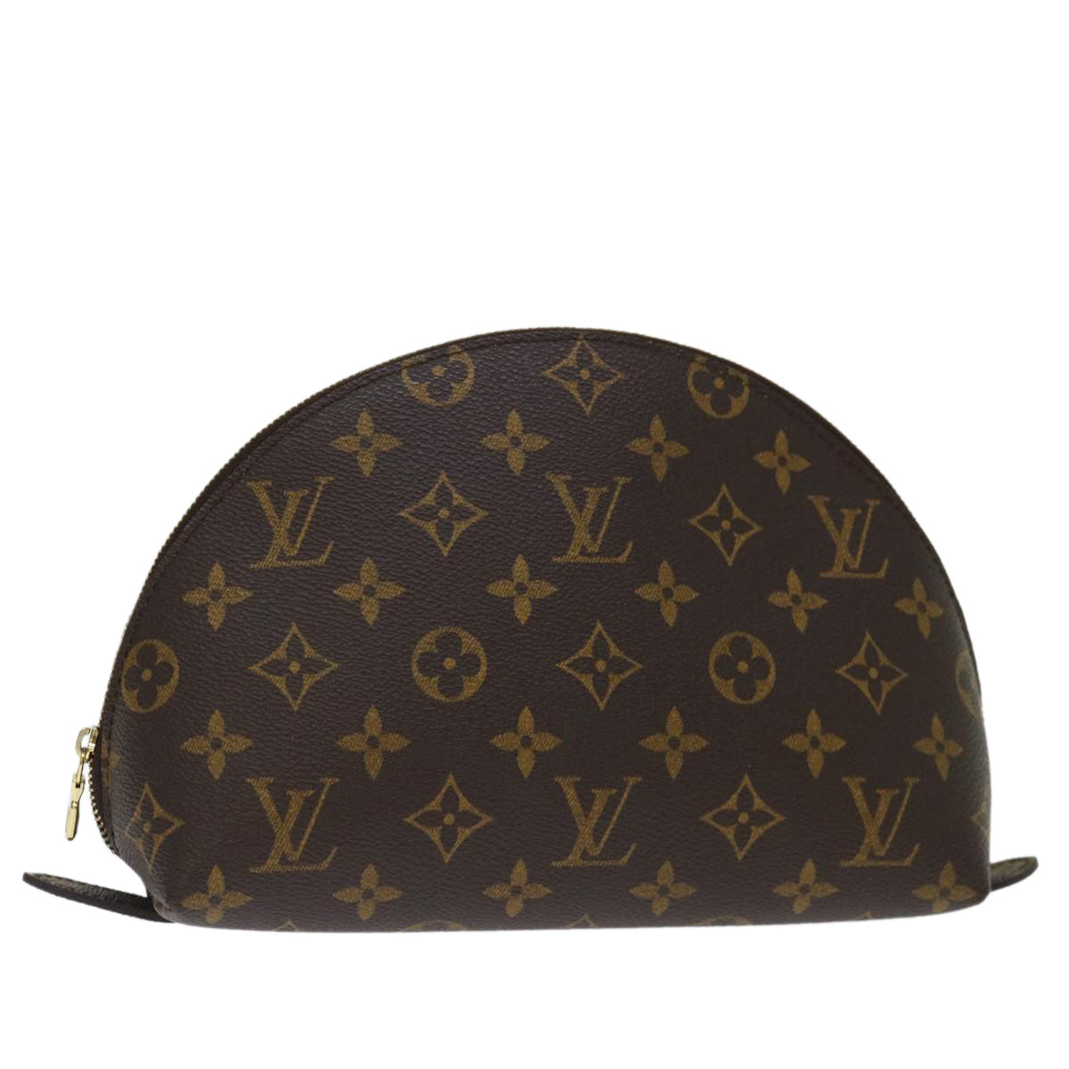 LOUIS VUITTON Monogram Trousse Demi Ronde Cosmetic Pouch M47520 LV 70901