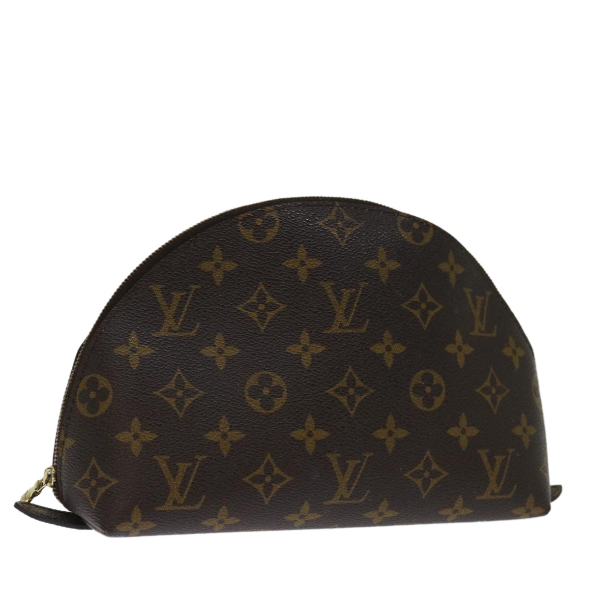 LOUIS VUITTON Monogram Trousse Demi Ronde Cosmetic Pouch M47520 LV 70902