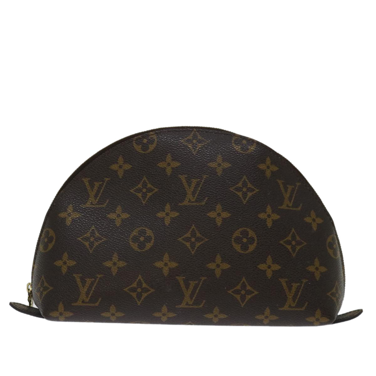LOUIS VUITTON Monogram Trousse Demi Ronde Cosmetic Pouch M47520 LV 70902