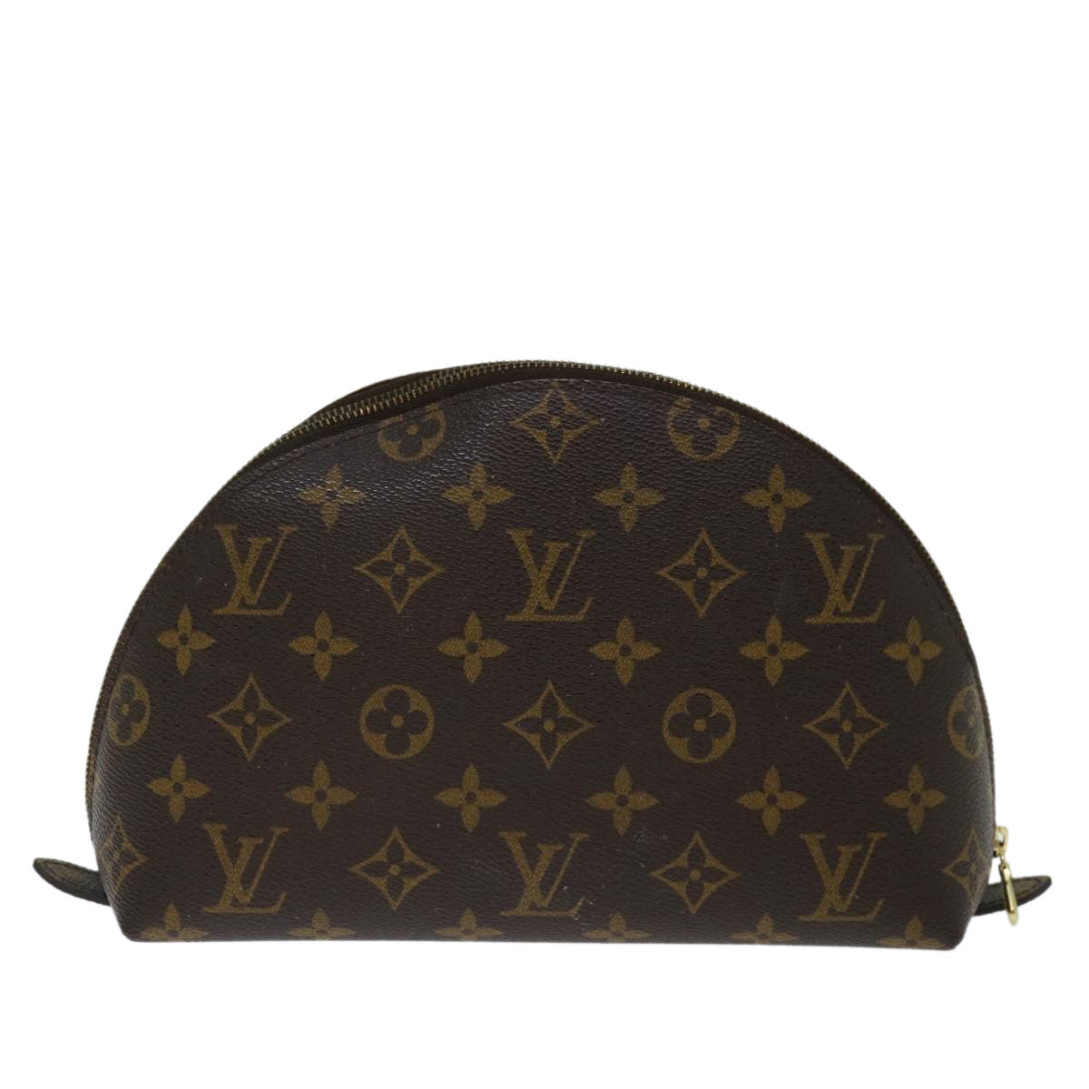 LOUIS VUITTON Monogram Trousse Demi Ronde Cosmetic Pouch M47520 LV 70902