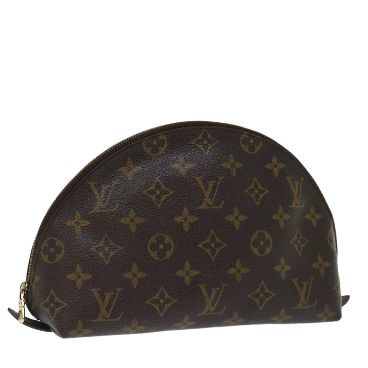 LOUIS VUITTON Monogram Trousse Demi Ronde Cosmetic Pouch M47520 LV 70903