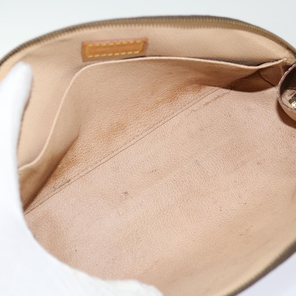 LOUIS VUITTON Monogram Trousse Demi Ronde Cosmetic Pouch M47520 LV 70903