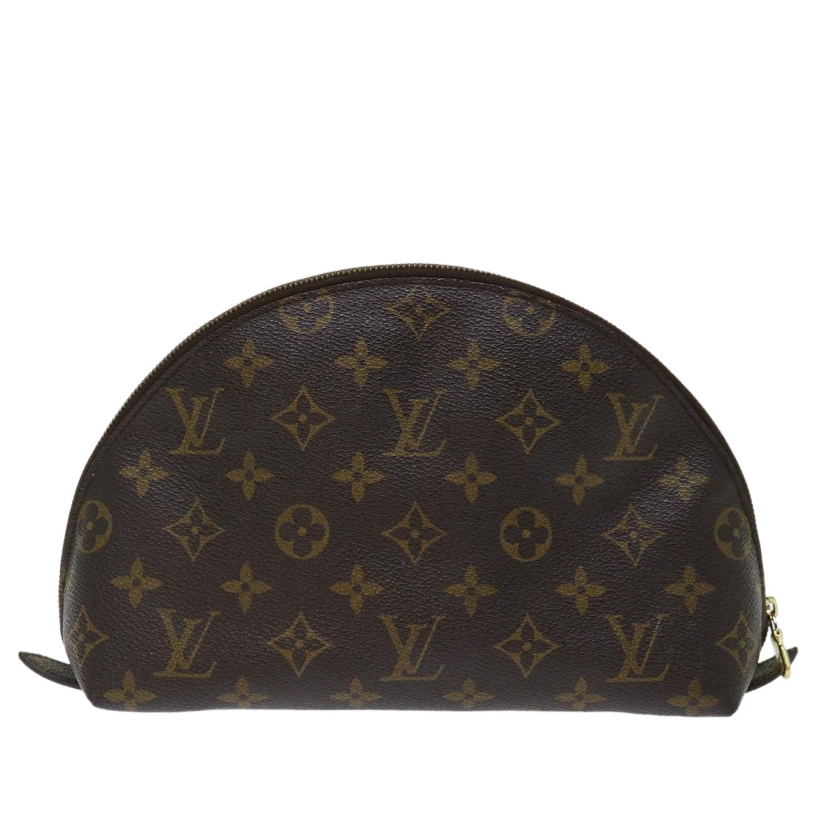 LOUIS VUITTON Monogram Trousse Demi Ronde Cosmetic Pouch M47520 LV 70903