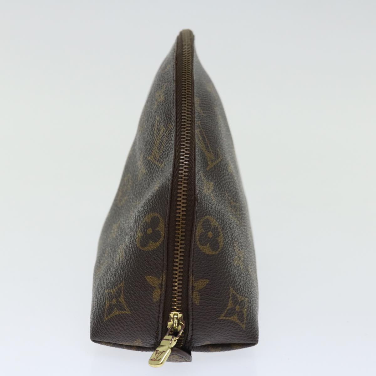 LOUIS VUITTON Monogram Trousse Demi Ronde Cosmetic Pouch M47520 LV 70903